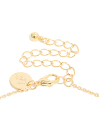 Gold Plated Cubic Zirconia Baguette Cross Necklace - link has visual effect only