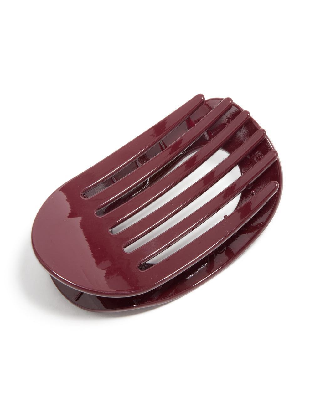 Burgundy Oval Hair Claw Clip