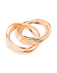 Gold Twisted Layered Bangle - link has visual effect only