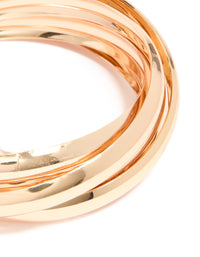 Gold Twisted Layered Bangle - link has visual effect only