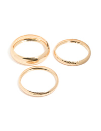 Gold Textured & Smooth Bangles 3-Pack - link has visual effect only