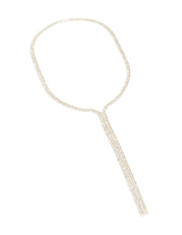 Silver Diamante Waterfall Y-Necklace - link has visual effect only