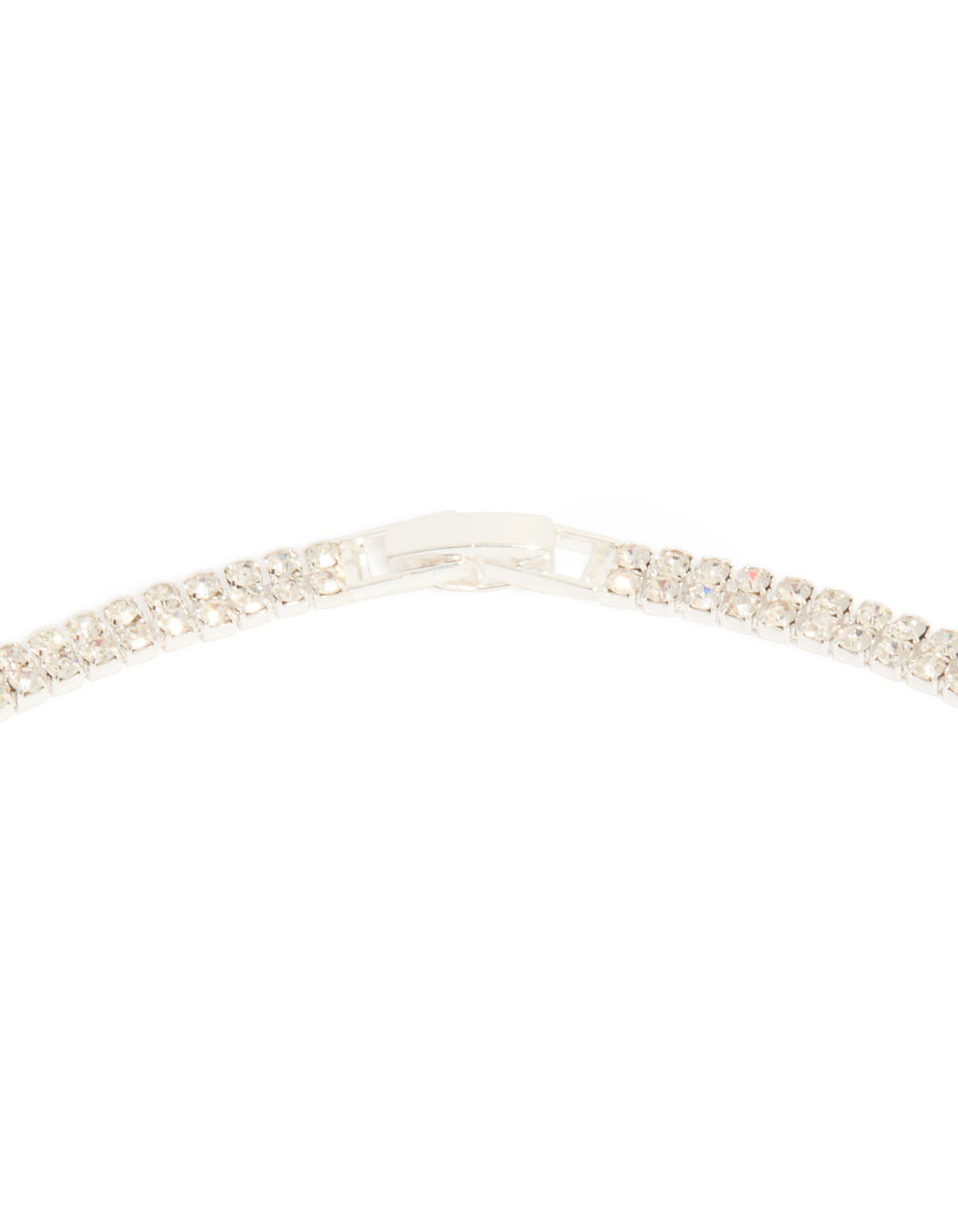 Silver Diamante Waterfall Y-Necklace