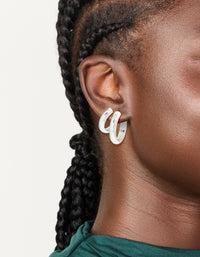 Waterproof Stainless Steel Thick Hoop Earrings 2-Pack - link has visual effect only