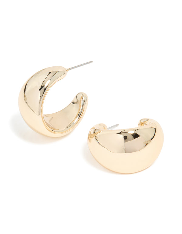 Gold Chunky Bubble Hoop Earrings