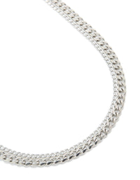 Explore this mens stainless steel mixed chain in waterproof material silver 2-pack close up view - link has visual effect only