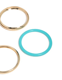 Gold & Mixed Acrylic Bangles 4-Pack - link has visual effect only