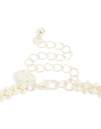Silver Plated Pearl  Fireball Pearl Necklace - link has visual effect only