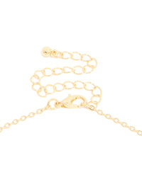 Gold Plated Green Oval Stone Necklace - link has visual effect only