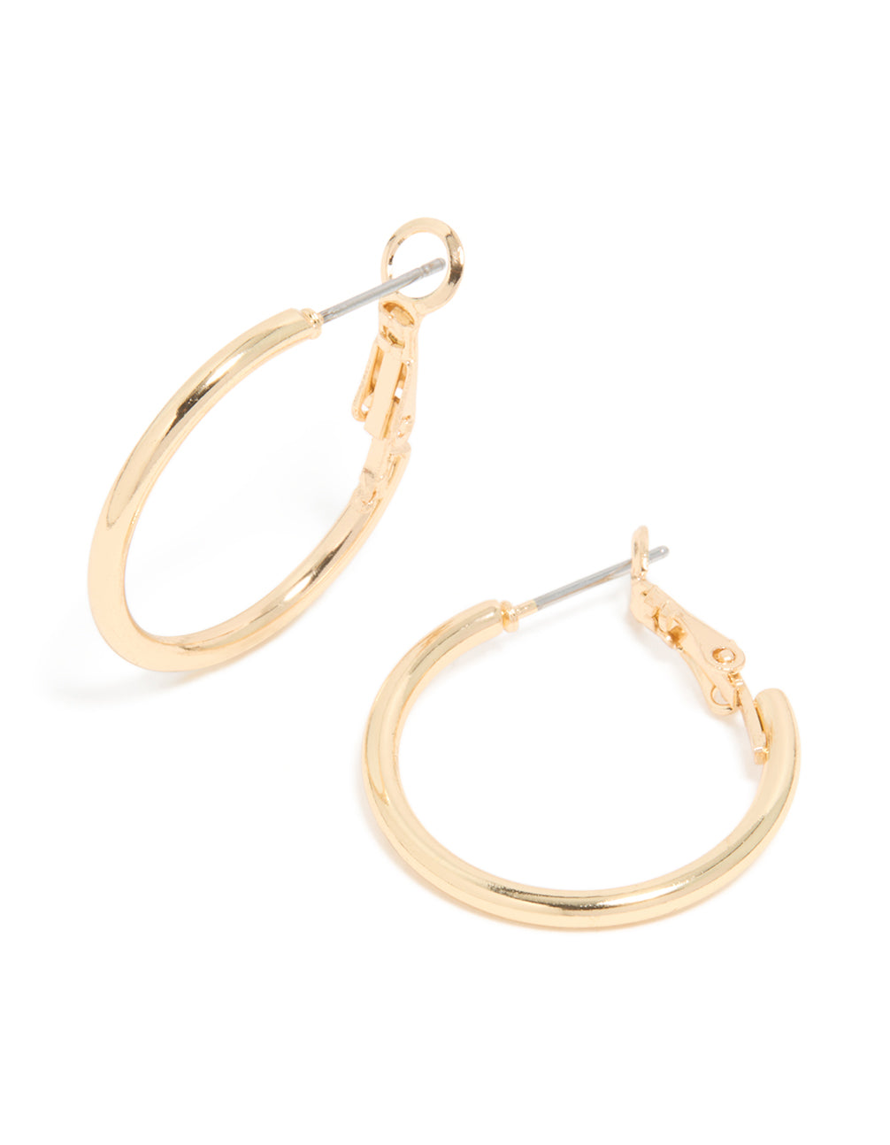 Gold Smooth Hoop Earrings