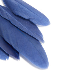 Gold Dark Blue Feather Dreamcatcher Earrings - link has visual effect only