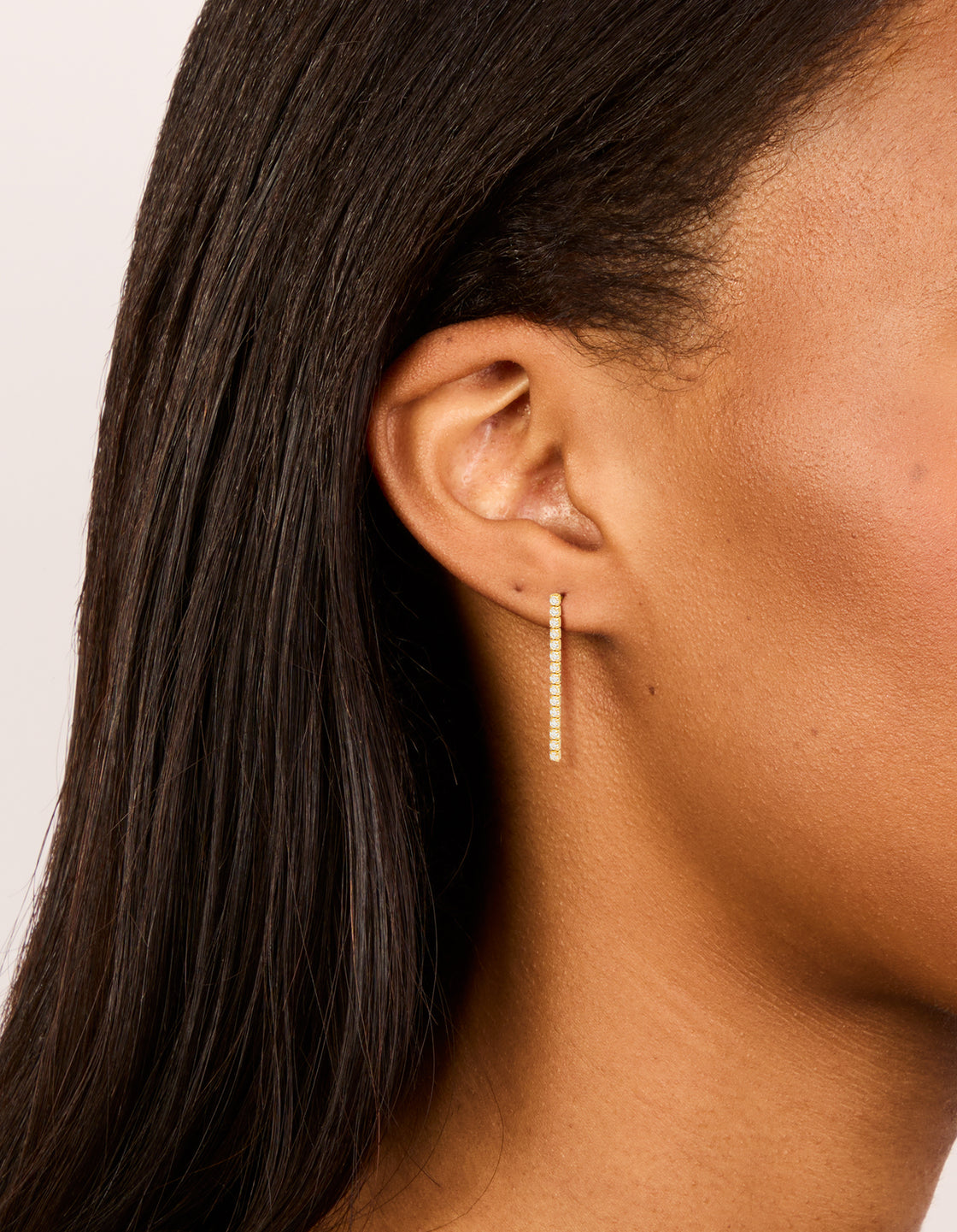 Gold Plated Sterling Silver Cubic Zirconia Drop Earrings