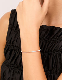 Sterling Silver Cubic Zirconia Tennis Bracelet - link has visual effect only