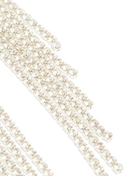 Silver Diamante Waterfall Drop Earrings - link has visual effect only