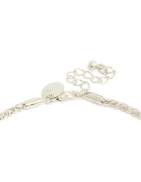 Silver Black Diamante Cross Pendant Necklace - link has visual effect only
