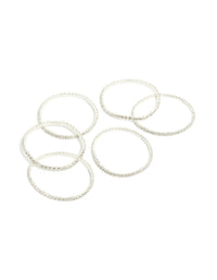 Silver Diamante Stretch Bracelets 8-Pack - link has visual effect only