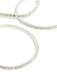 Silver Diamante Stretch Bracelets 8-Pack - link has visual effect only