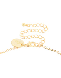 Gold Plated Light & Dark Blue Cubic Zirconia Circle Pendants Necklace - link has visual effect only