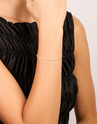 Gold Twisted Chain Celestial Charm Toggle Bracelet - link has visual effect only