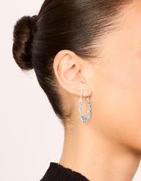 Silver Skull & Roses Hoop Earrings - link has visual effect only