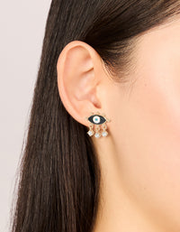 Gold Evil Eye Stud Earrings - link has visual effect only