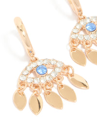 Gold Evil Eye Drop Huggie Earrings - link has visual effect only