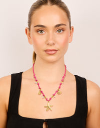 Waterproof Gold Plated Stainless Steel Starfish Cord Charm Necklace - link has visual effect only