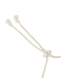 Highlighting the silver plated cubic zirconia vine leaf toggle bracelet in a statement style closure detail view - link has visual effect only