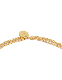 Featuring gold plated cubic zirconia tennis and Y-necklaces in a 3-pack clasp detail view - link has visual effect only