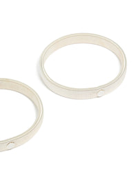 Featuring silver stretch design, these Sleeve Garters in a 2-pack side detail view - link has visual effect only