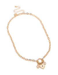 Gold Evil Eye & Heart Charms Necklace - link has visual effect only