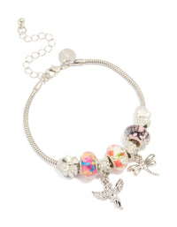 Silver Angel &  Dragonfly Charm Bracelet - link has visual effect only