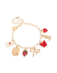 Gold Cowgirl Charm Bracelet - link has visual effect only