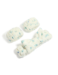 Tweens Printed Flower Wristband &  Fabric Headband Set - link has visual effect only