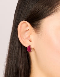 Gold Cream & Pink Acrylic Bubble Hoop Earrings 3-Pack - link has visual effect only
