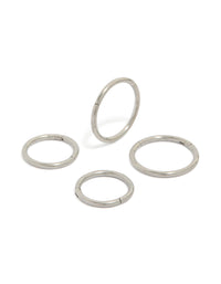Mens Waterproof Stainless Steel Mixed Size Sleeper Earrings 2-Pack - link has visual effect only