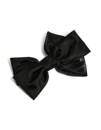 Black Shiny Statement Bow Clip - link has visual effect only