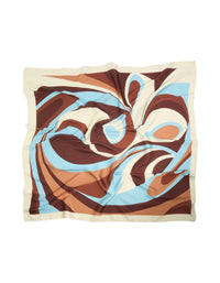 Pale Blue Chocolate Brown Surreal Swirl Scarf - link has visual effect only