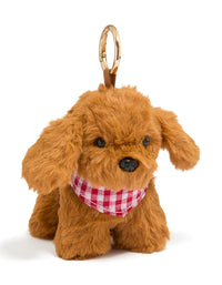 Brown Plush Dog Key Chain - link has visual effect only