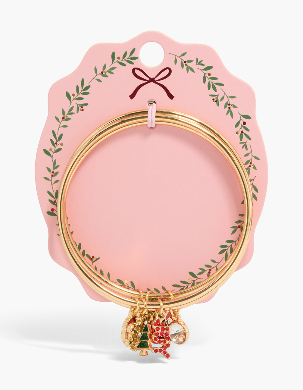 Gold Mixed Festive Charm Bangles 3-Pack