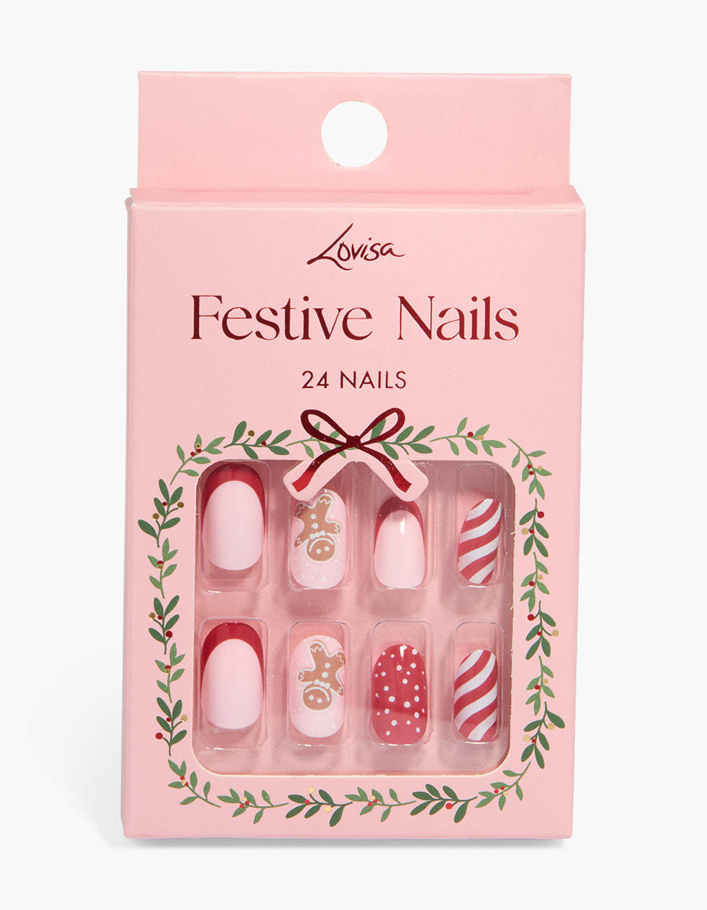 Gingerbread Man & Candy Cane Nail Set