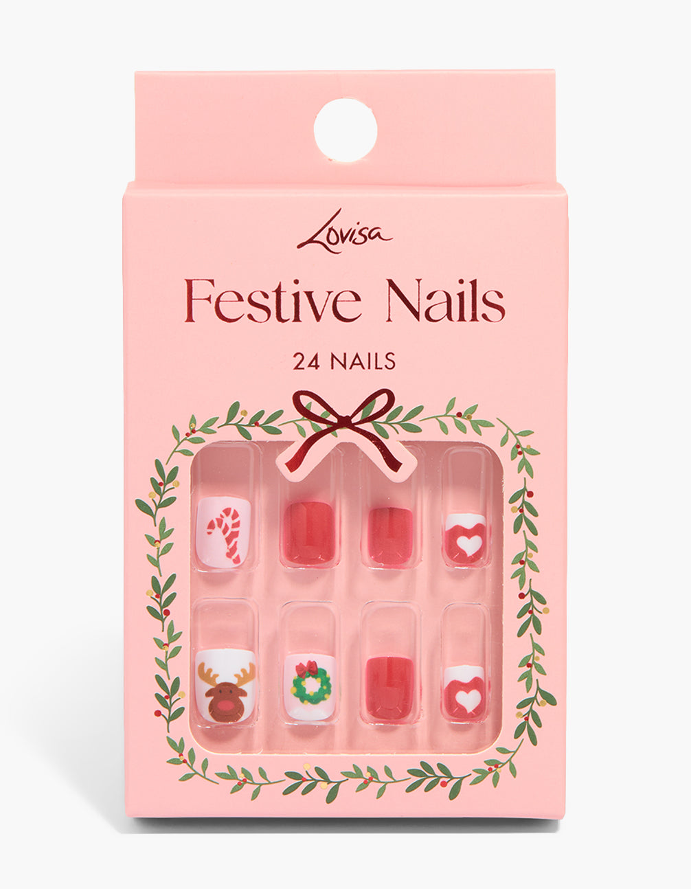 Santa Reindeer & Snowman Press On Nail Set
