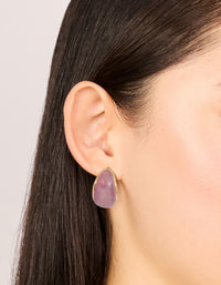 Gold Burgundy & Pink Acrylic Bubble Hoop Earrings 3-Pack - link has visual effect only