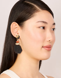 Gold Acrylic Stone Drop Threader Earrings - link has visual effect only
