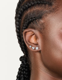 Waterproof Stainless Steel Mixed Stud Earrings 3-Pack - link has visual effect only