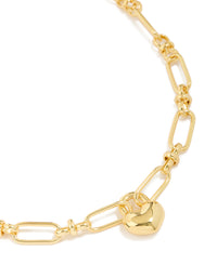 Waterproof Gold Plated Stainless Steel Bubble Heart Chunky Necklace - link has visual effect only