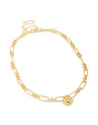 Waterproof Gold Plated Stainless Steel Bubble Heart Chunky Necklace - link has visual effect only