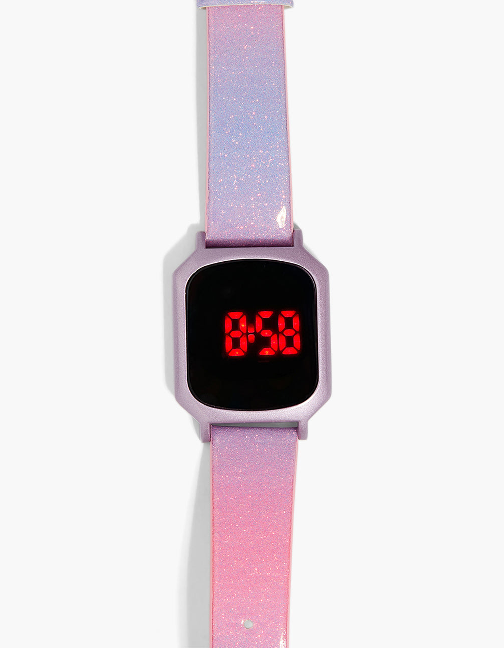 Kids Pink & Purple Ombre Glitter Digital Watch