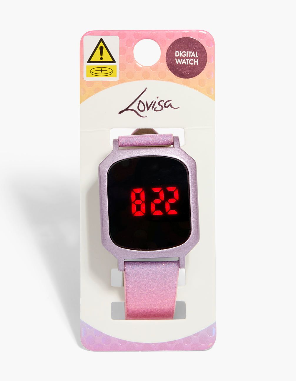 Kids Pink & Purple Ombre Glitter Digital Watch