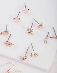 Celestial Rose Gold Earring 9-Pack - link has visual effect only
